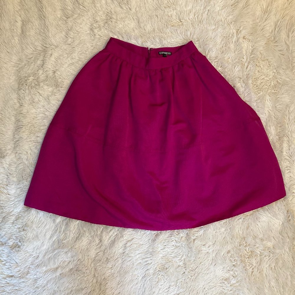 Fuchsia Midi Work Skirt